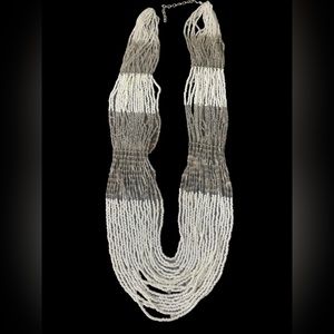 multi tone beaded necklace